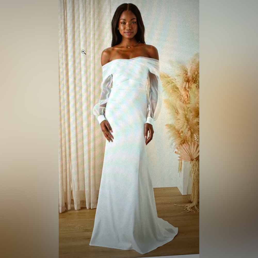 Long white dress- Wedding  dress- Reception Dress